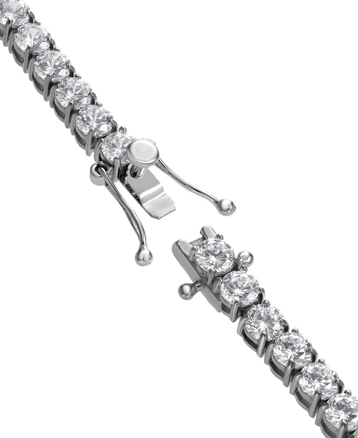 Blackjack Men's Cubic Zirconia Tennis Bracelet in Stainless- Steel