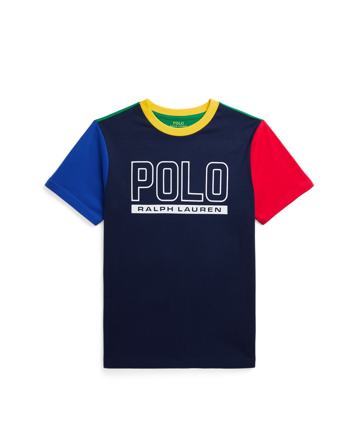 Polo Ralph Lauren Big Boys Color-Blocked Logo Cotton Jersey T-shirt