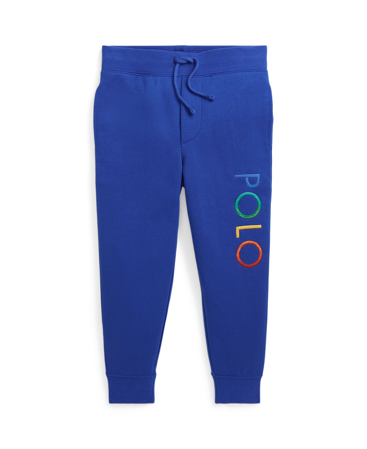 Shop Polo Ralph Lauren Toddler And Little Boys Ombre-logo Double-knit Jogger Pants In Sapphire Star
