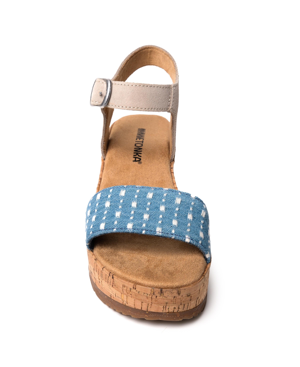 Minnetonka Women's Patrice Ankle Strap Wedge Sandal