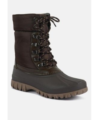 Delphine knitted collar lace up boots