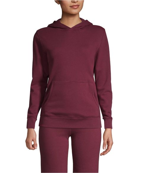 Мужское худи Lands' End Adult Hooded Pullover, цвет: Бордовый