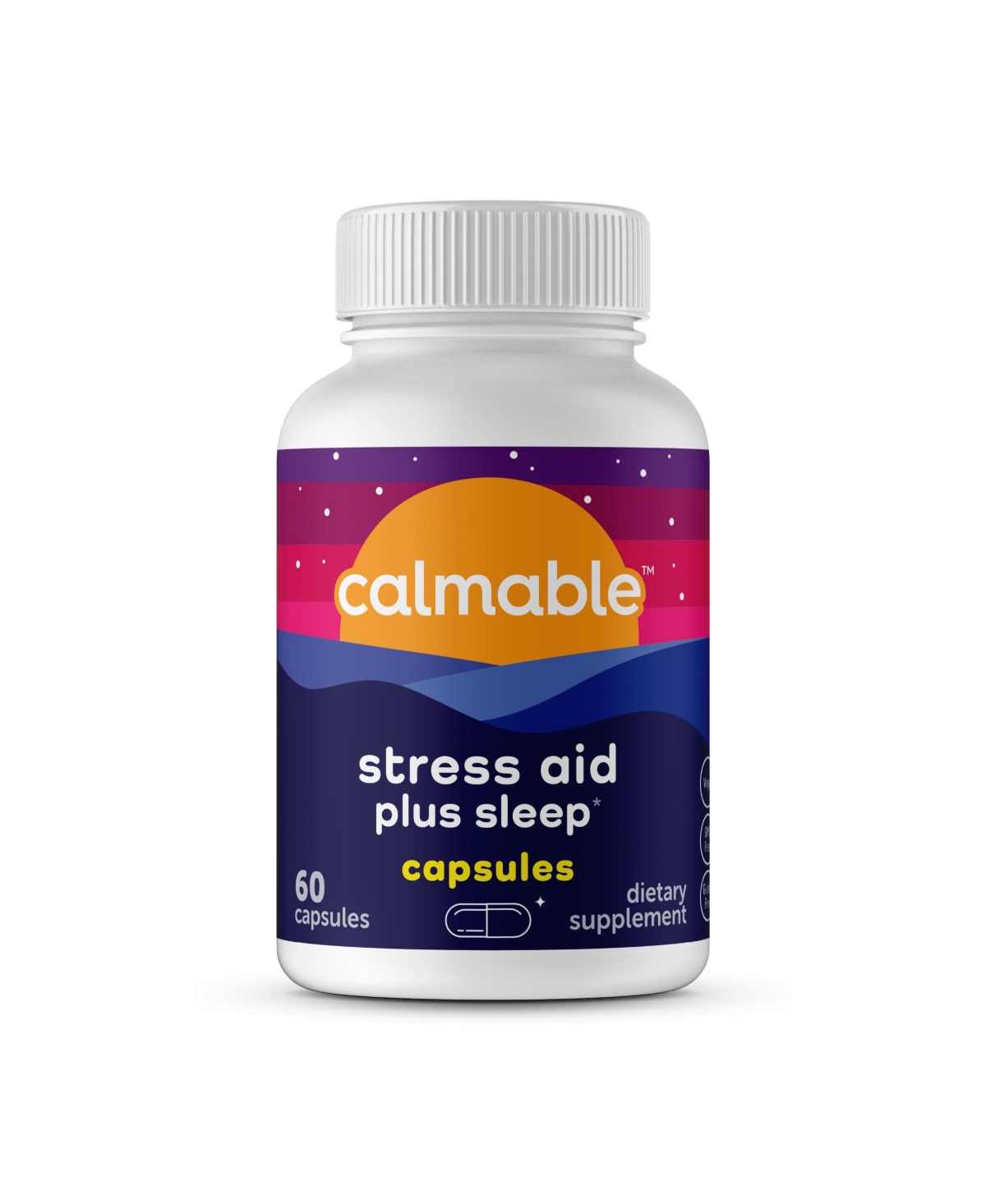 Stress Relief Aid Plus Sleep Support Capsules - Stress Relief - De-Stress, Relax and Sleep Better - 60 Capsules - Open Miscellaneous