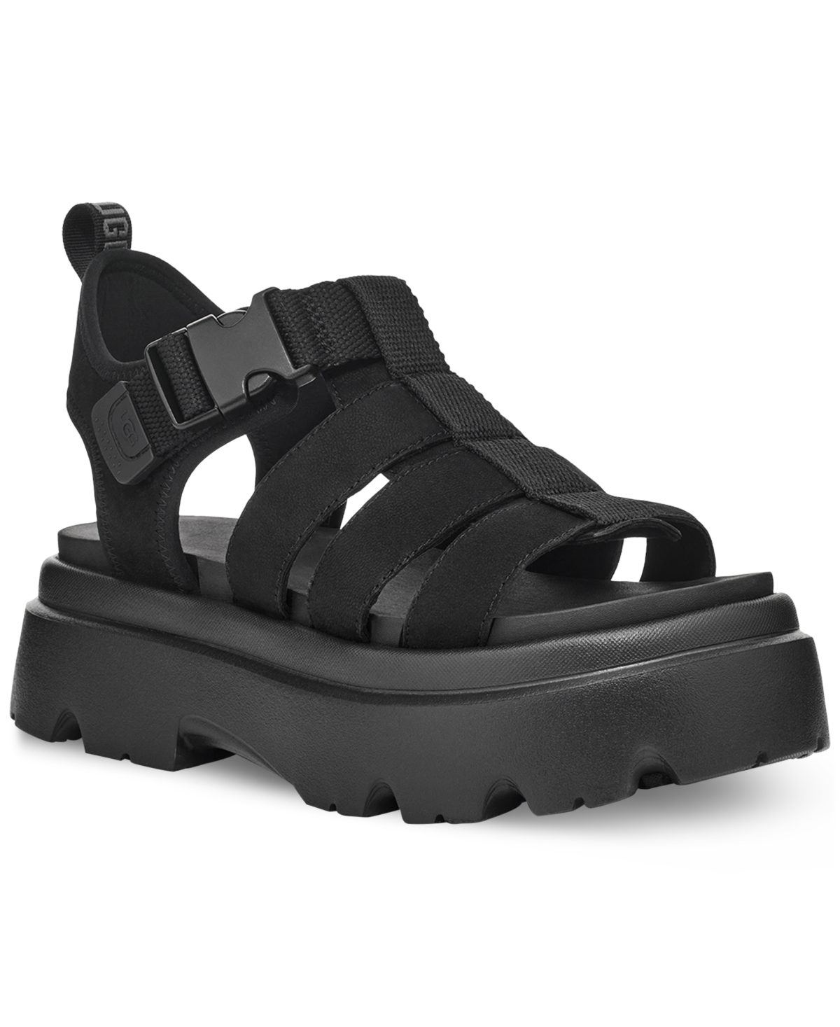 Shop Ugg Women's Cora Buckled Strappy Platform Sandals In Black