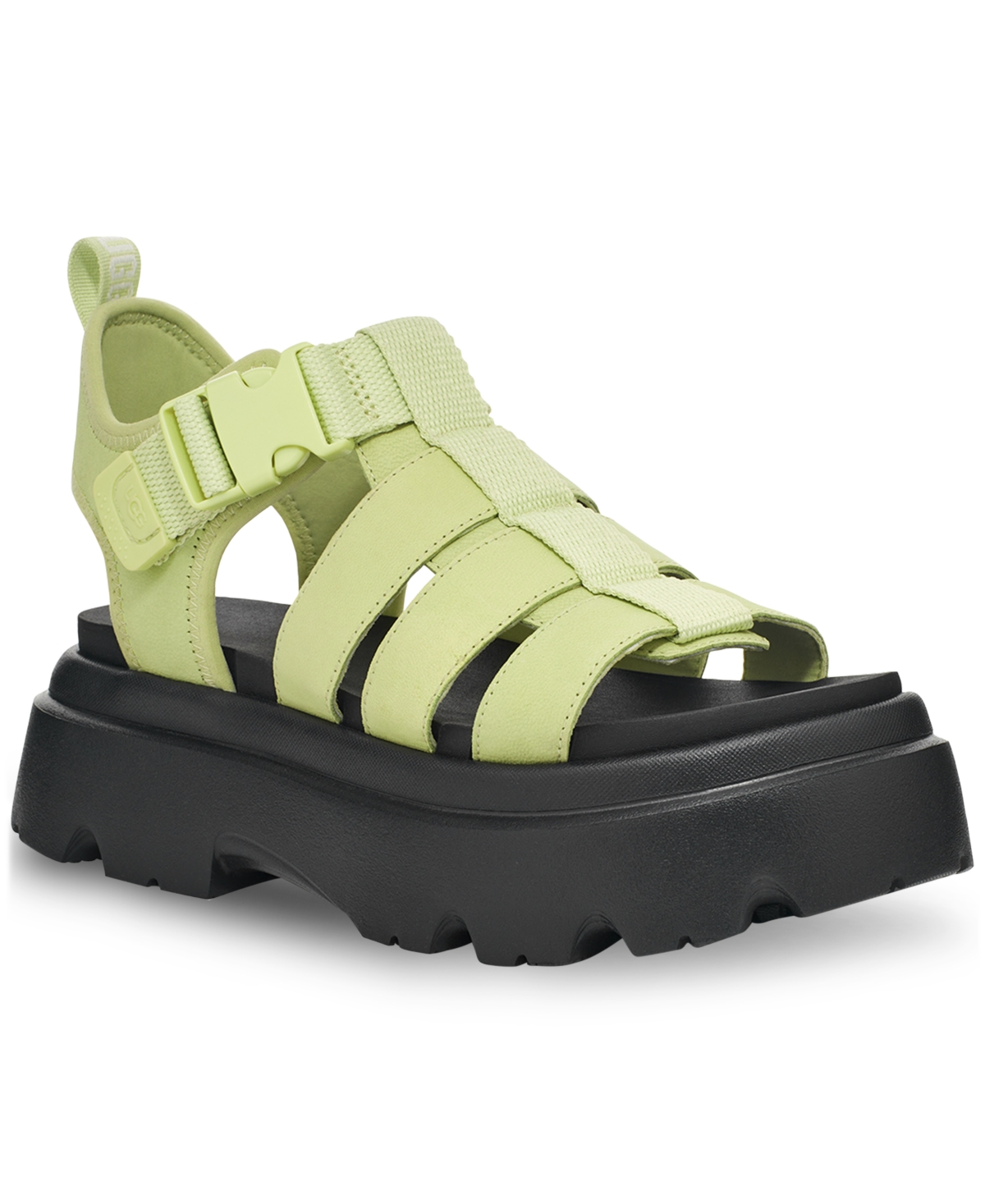 Shop Ugg Women's Cora Buckled Strappy Platform Sandals In Caterpillar
