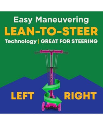 Mini 3-Wheel Kids Scooter with LED light-up wheels, 4-height adjustable handlebar, anti-slip deck & safety brake, for ages 2+, teal