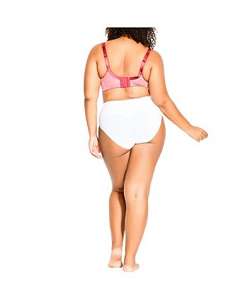 AVENUE BODY | Women's Plus Size Lace Detail Underwire Bra - red bud - 44H