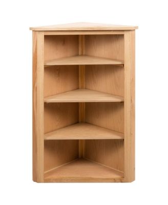 Corner Shelf 23.2"x14.1"x39.3" Solid Oak Wood