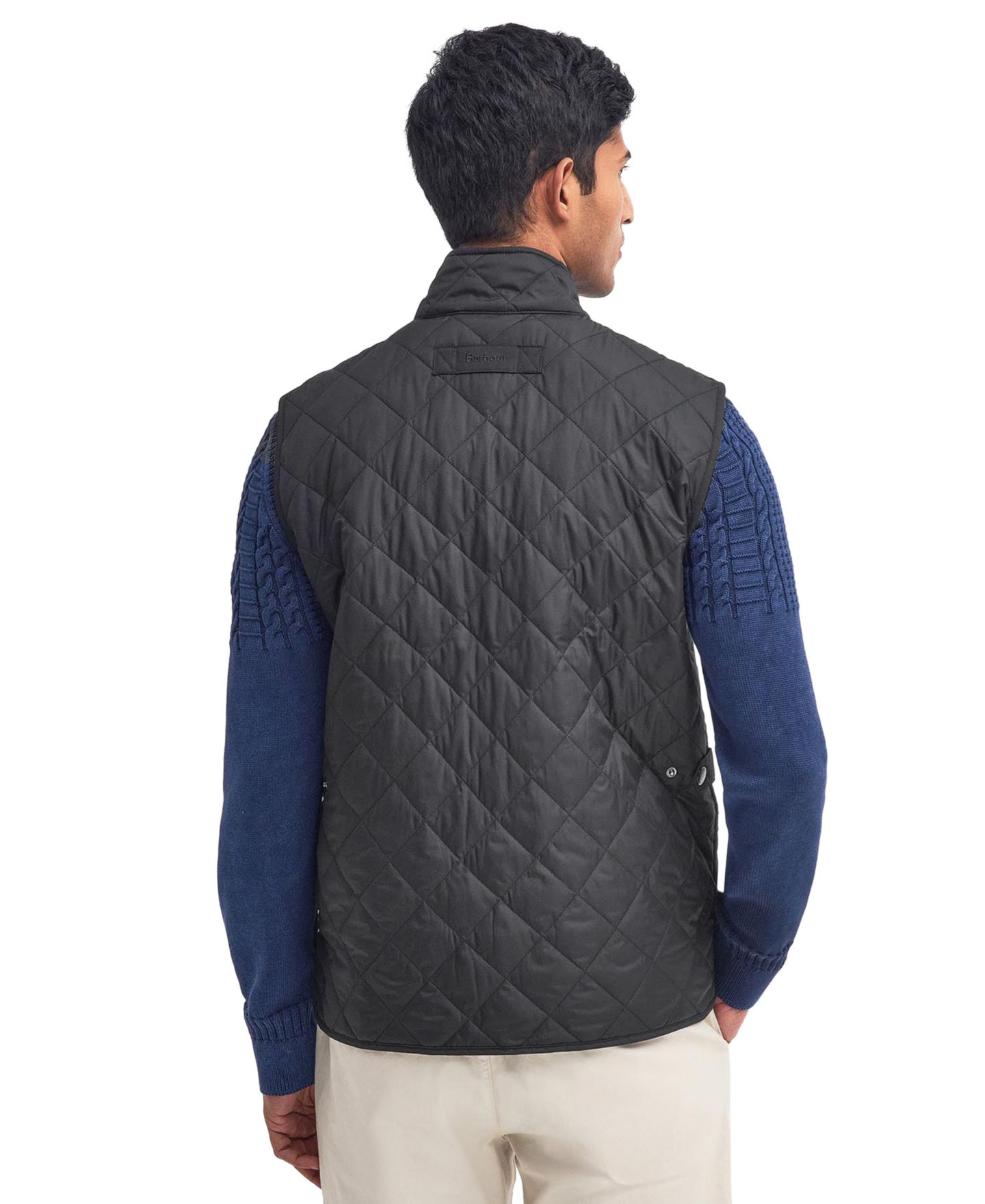 Мужской жилет Barbour Lowerdale Quilted Vest, цвет: Чёрный — фото 5