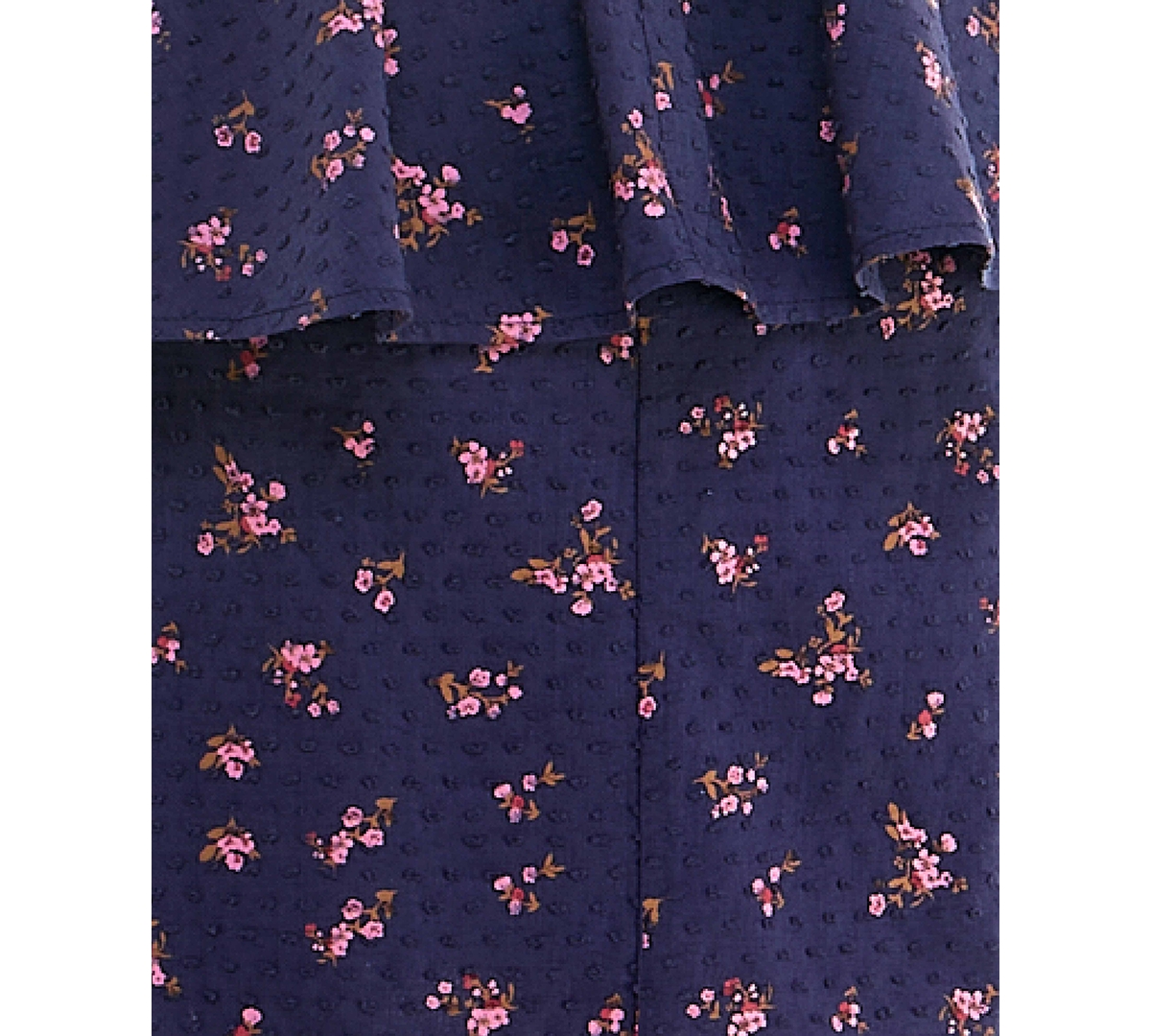 Shop City Studios Juniors' Floral Print Tiered Sleeveless Fit & Flare Dress In Navy,magen