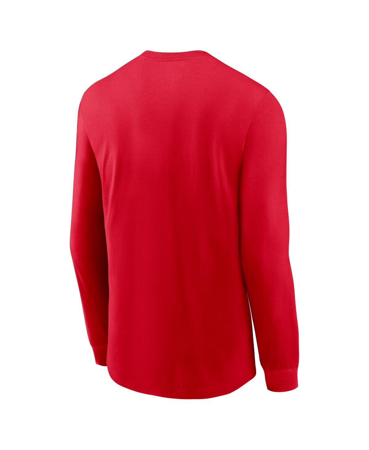 Shop Nike Men's  Red Kansas City Chiefs Super Bowl Lviii Champions Iconic Long Sleeve T-shirt