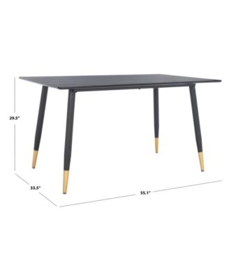 1-Piece MDF & Metal Frame Table with Gold-Capped Legs Acre Dining Table