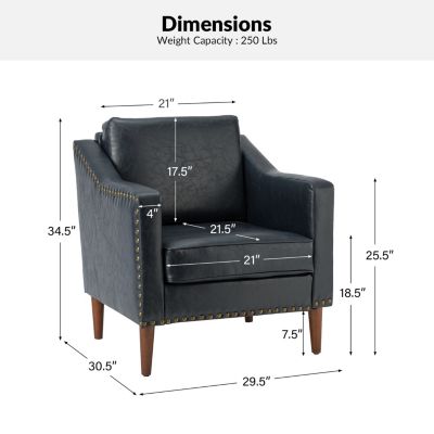 Karena Transitional Armchair with Nailhead Trims