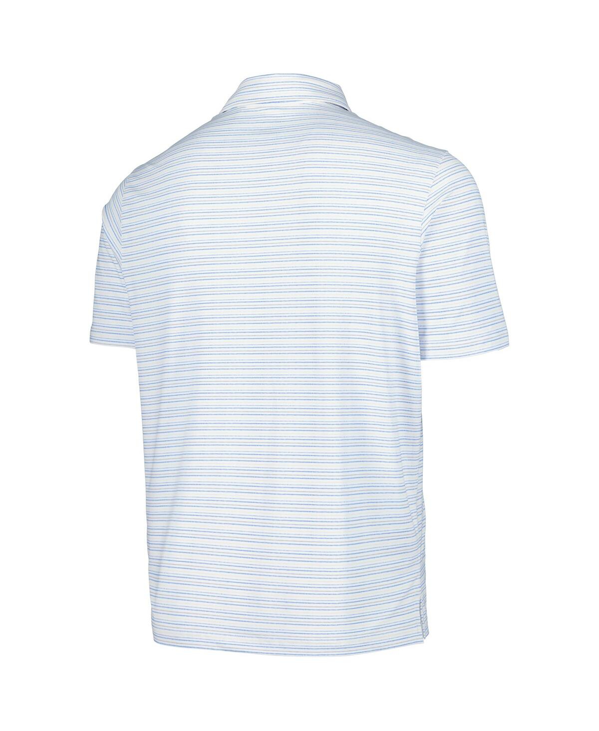 Shop Ahead Men's  White Wgc-dell Technologies Match Play Islander Feed Striped Polo Shirt