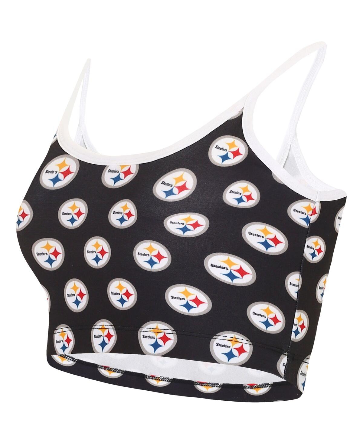 Shop Concepts Sport Women's  Black Pittsburgh Steelers Gauge Lounge Bralette
