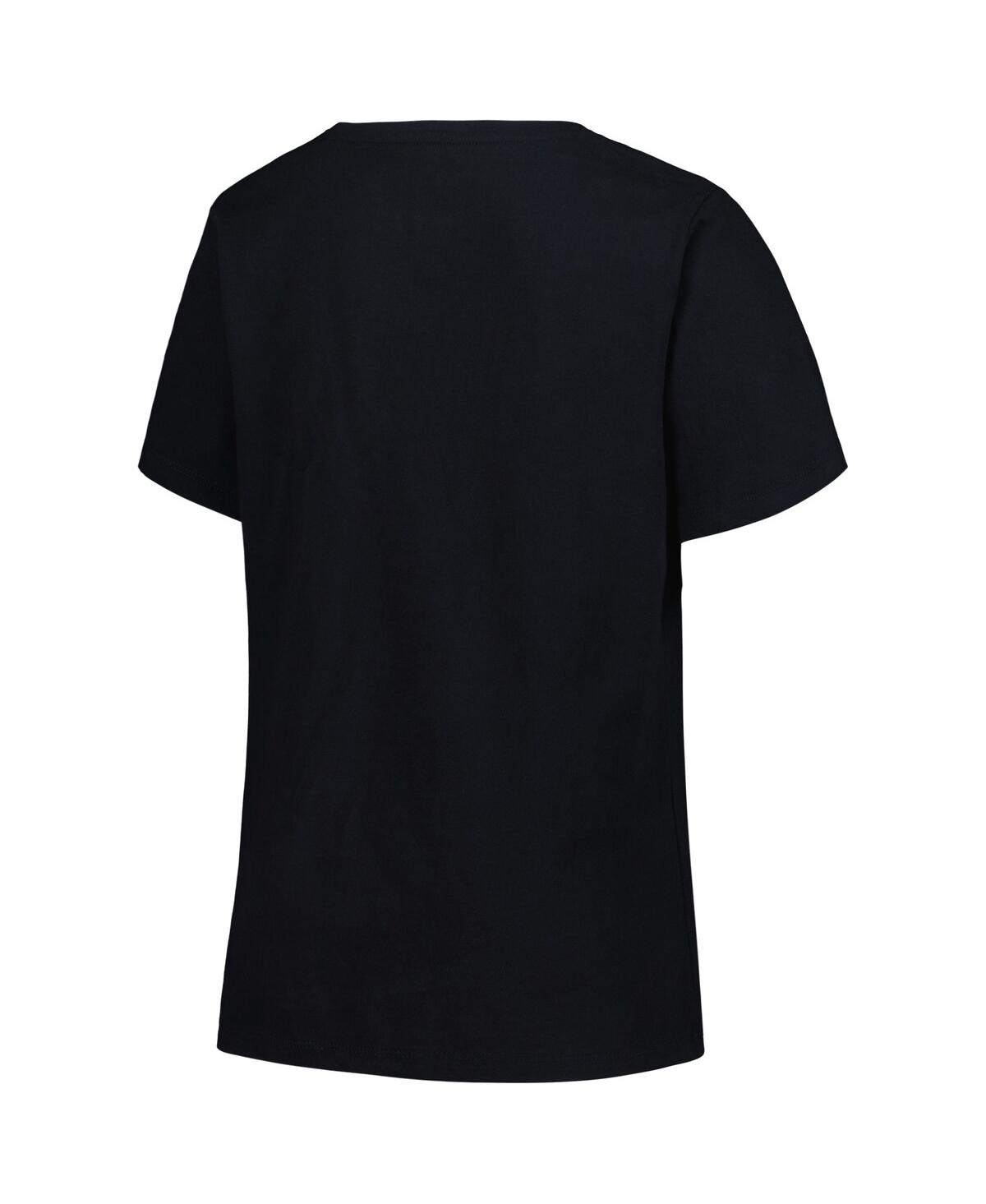 Shop Profile Women's  Black Orlando Magic Plus Size Arch Over Logo V-neck T-shirt