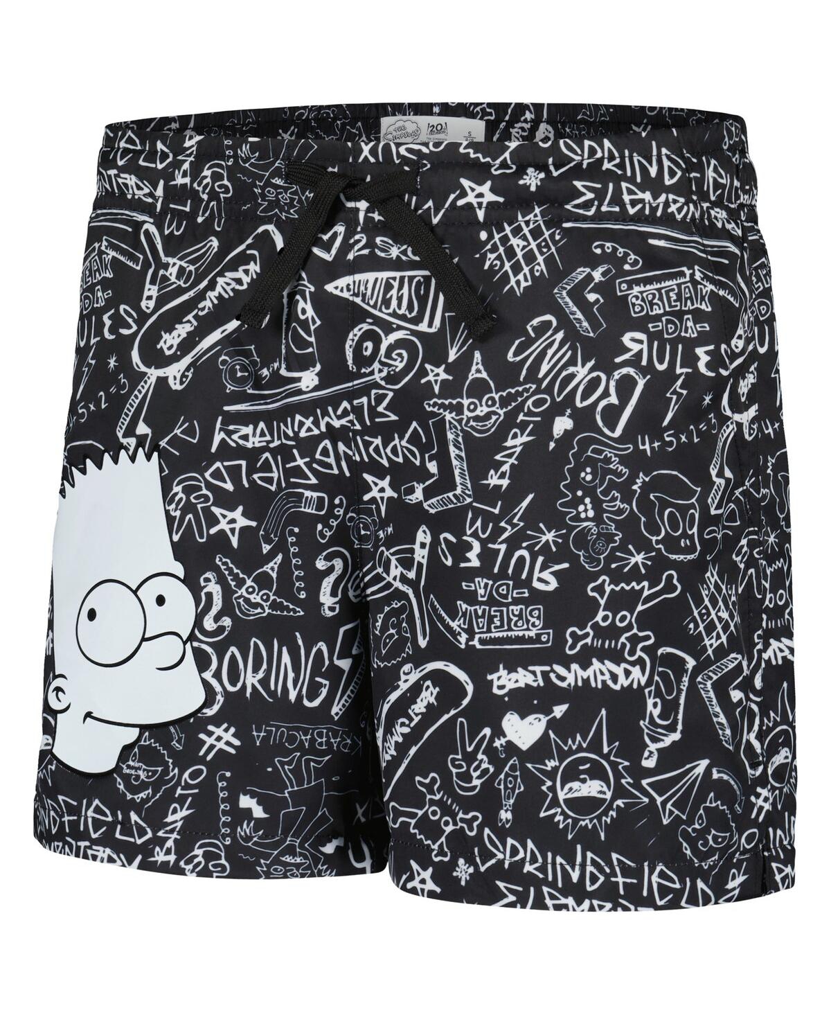 Big Boys and Girls Freeze MaxThe Simpsons Bart Simpson Sketch Shorts - Black