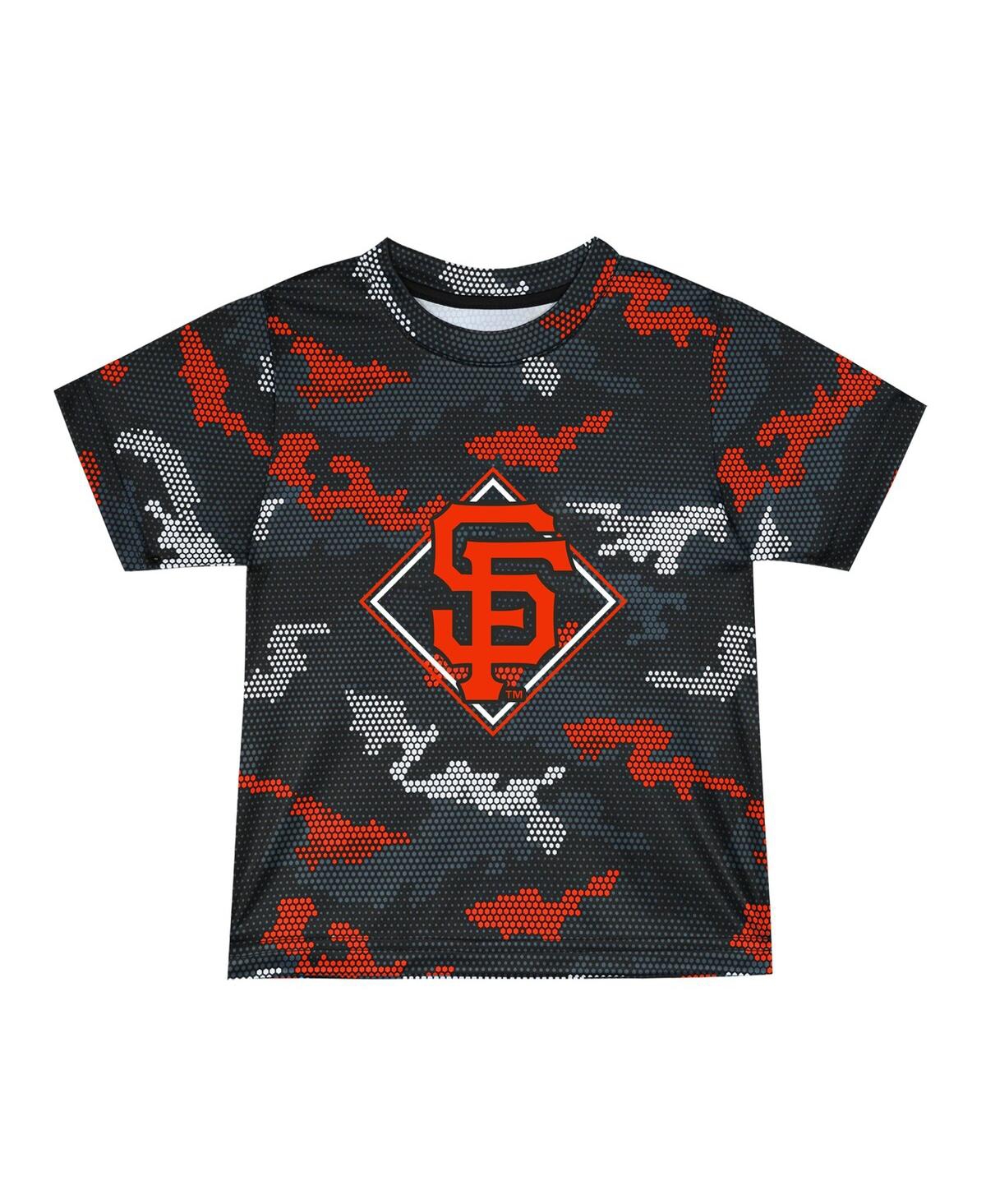 Fanatics Toddler Boys And Girls  Black San Francisco Giants Field Ball T-shirt And Shorts Set In Black