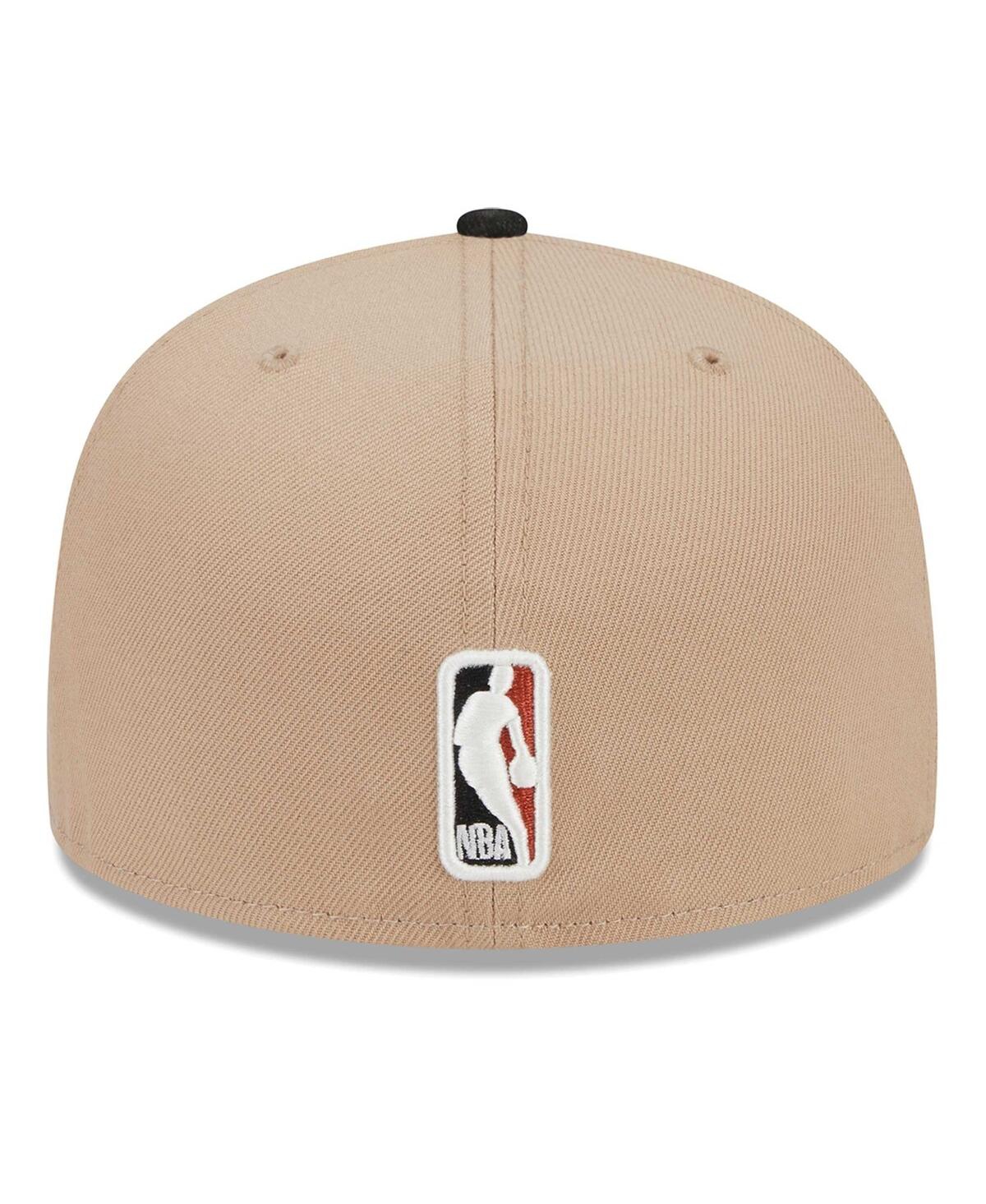 Men's New Era Black Burnt Orange Logo 2-Tone 59FIFTY Fitted Hat - Black