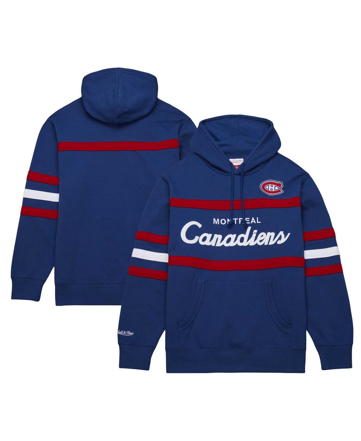 Shop Mitchell & Ness Men's  Navy Montreal Canadiens Head Coach Pullover Hoodie