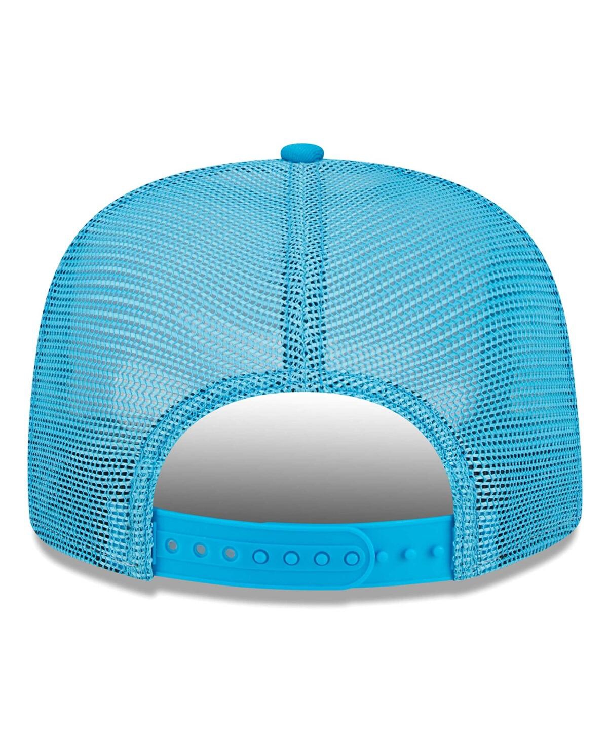 Men's New Era Blue Carolina Panthers Banger 9FIFTY Trucker Snapback Hat - Blue