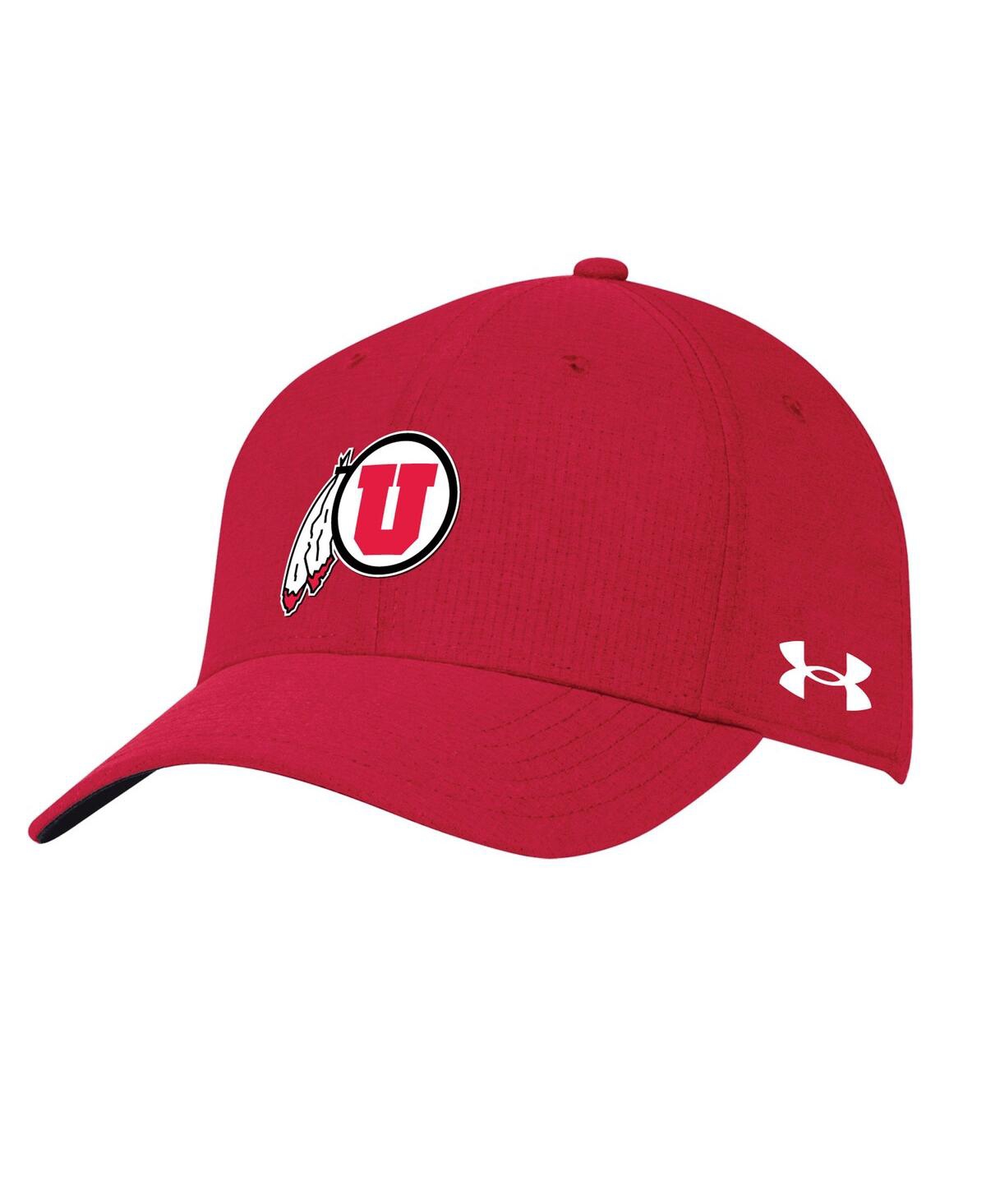 Shop Under Armour Men's  Red Utah Utes Airvent Performance Flex Hat