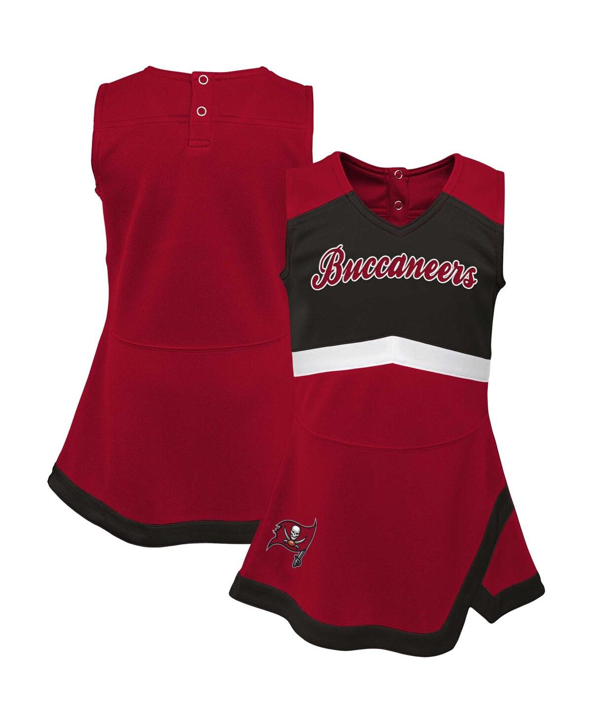 Outerstuff Baby Girls Red Tampa Bay Buccaneers Cheer Captain Jumper Dress