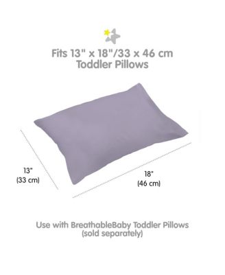 Cotton Percale Pillowcase, For 13&amp;#x22; x 18&amp;#x22; Toddler Pillow, (2-Pack)