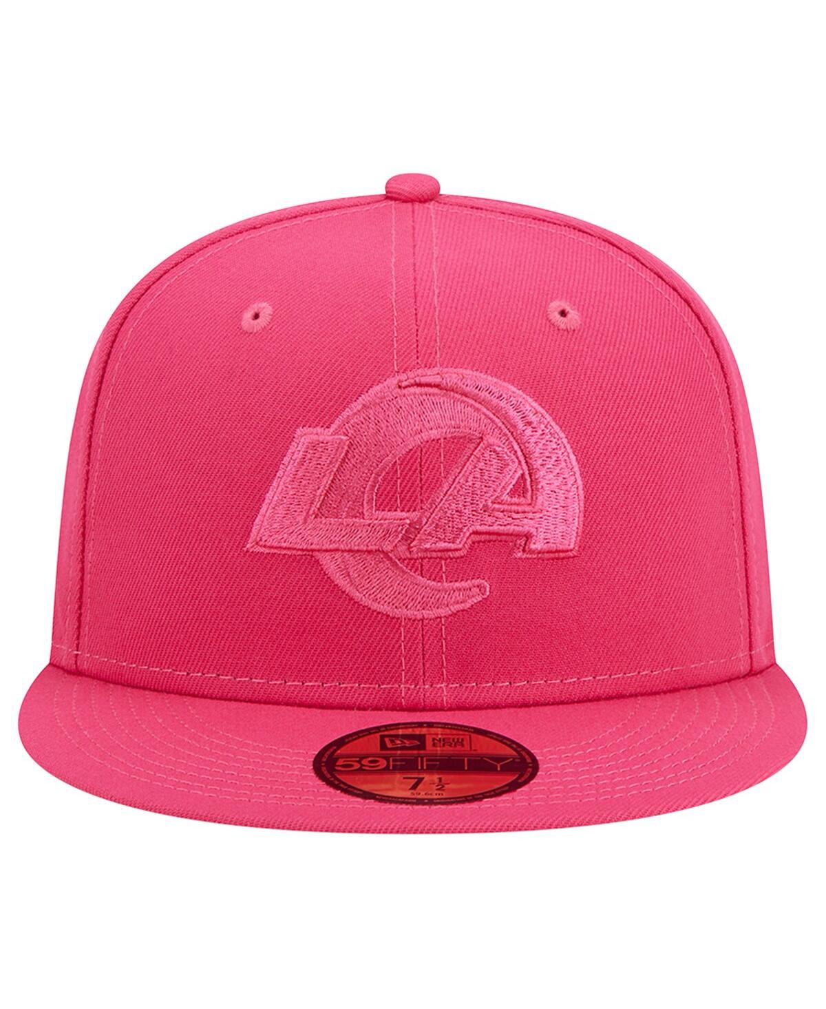 Shop New Era Men's  Pink Los Angeles Rams Color Pack 59fifty Fitted Hat