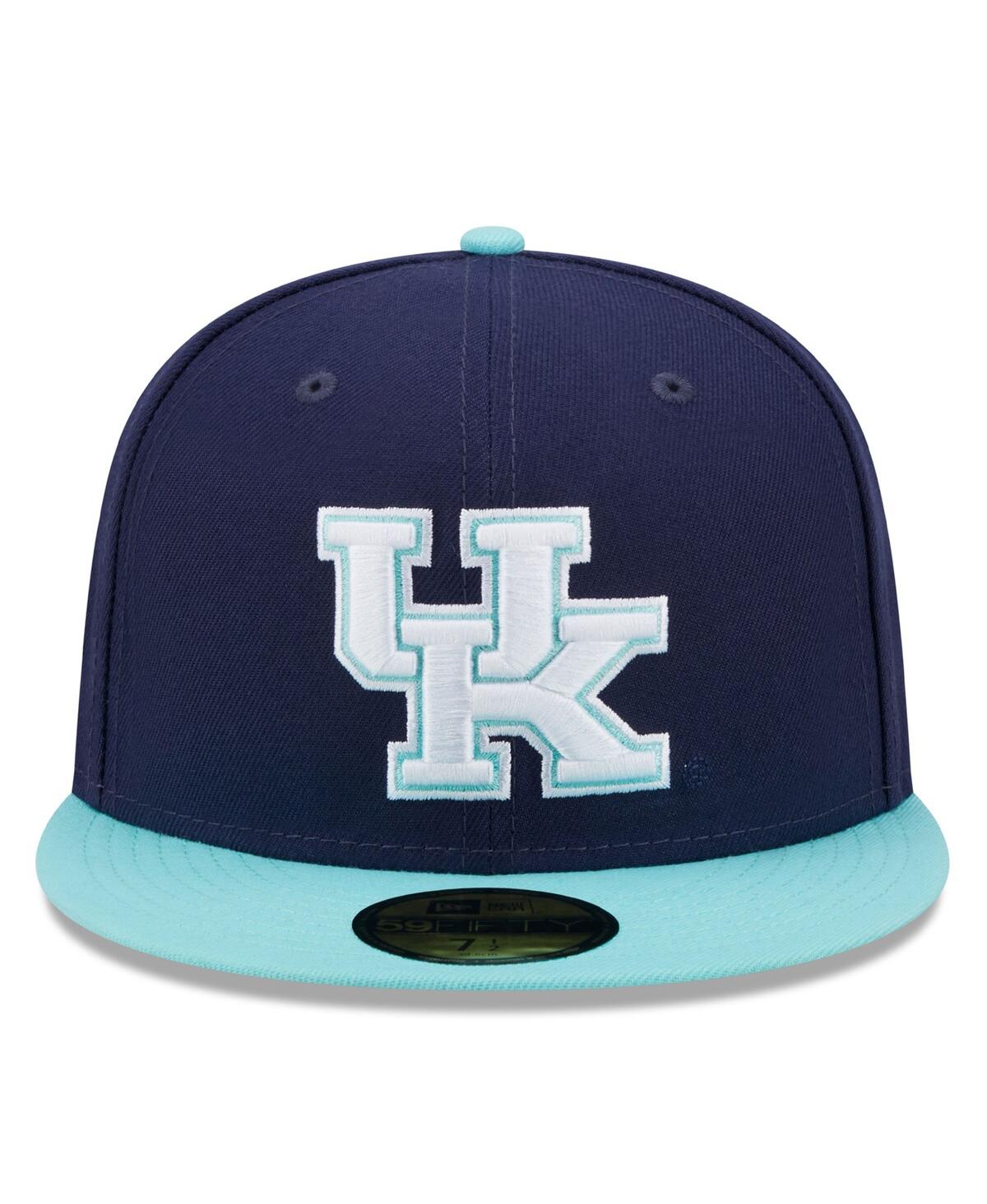 Shop New Era Men's  Navy, Light Blue Kentucky Wildcats 59fifty Fitted Hat In Navy,light Blue