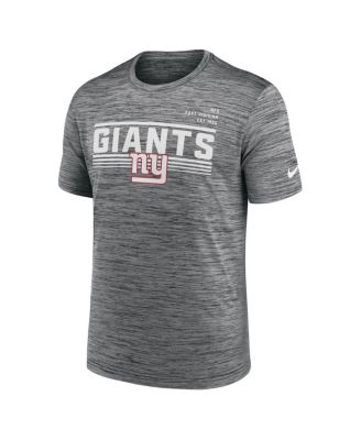 Men's Gray New York Giants Yardline Velocity Performance T-shirt