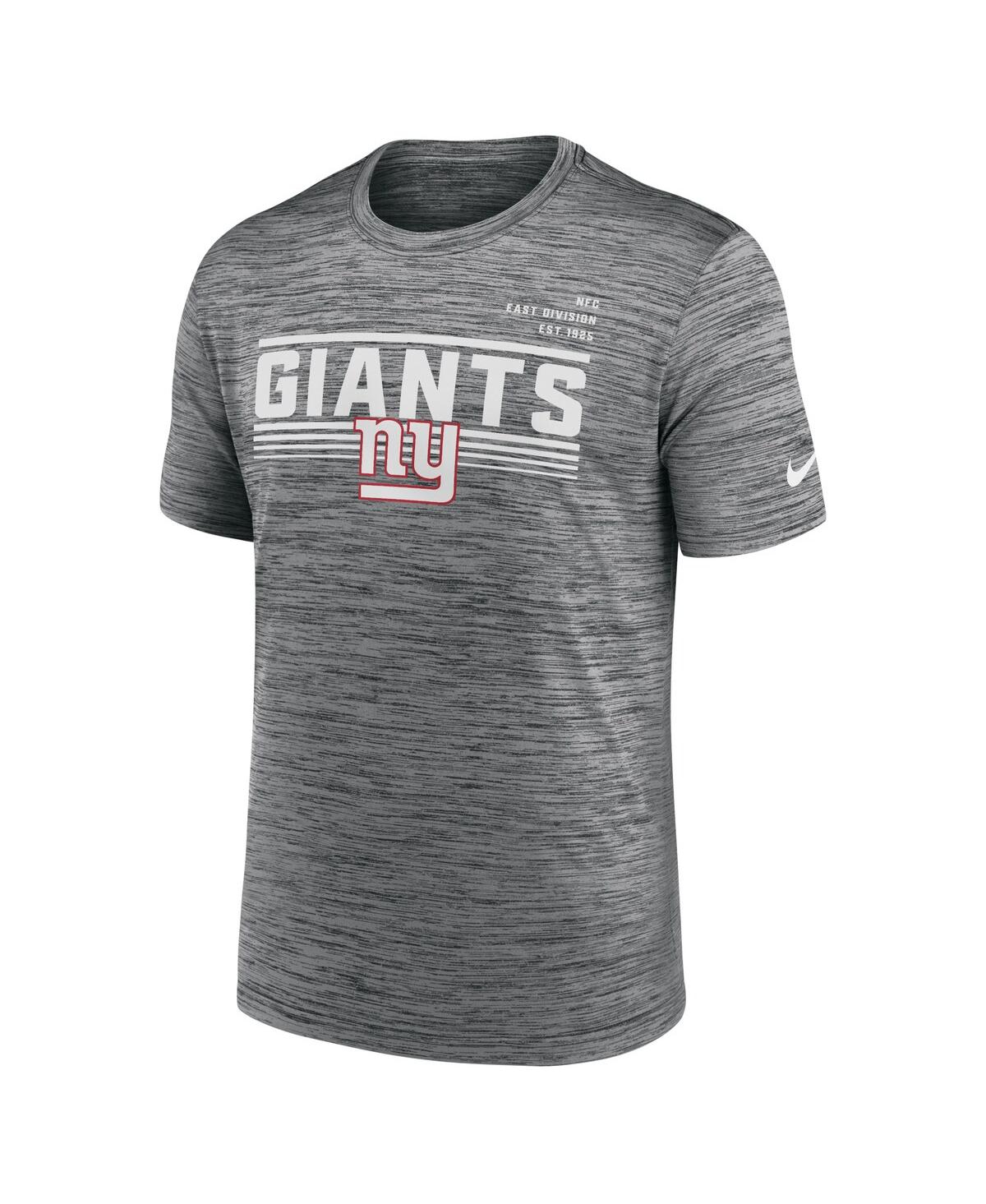 Shop Nike Men's  Gray New York Giants Yardline Velocity Performance T-shirt