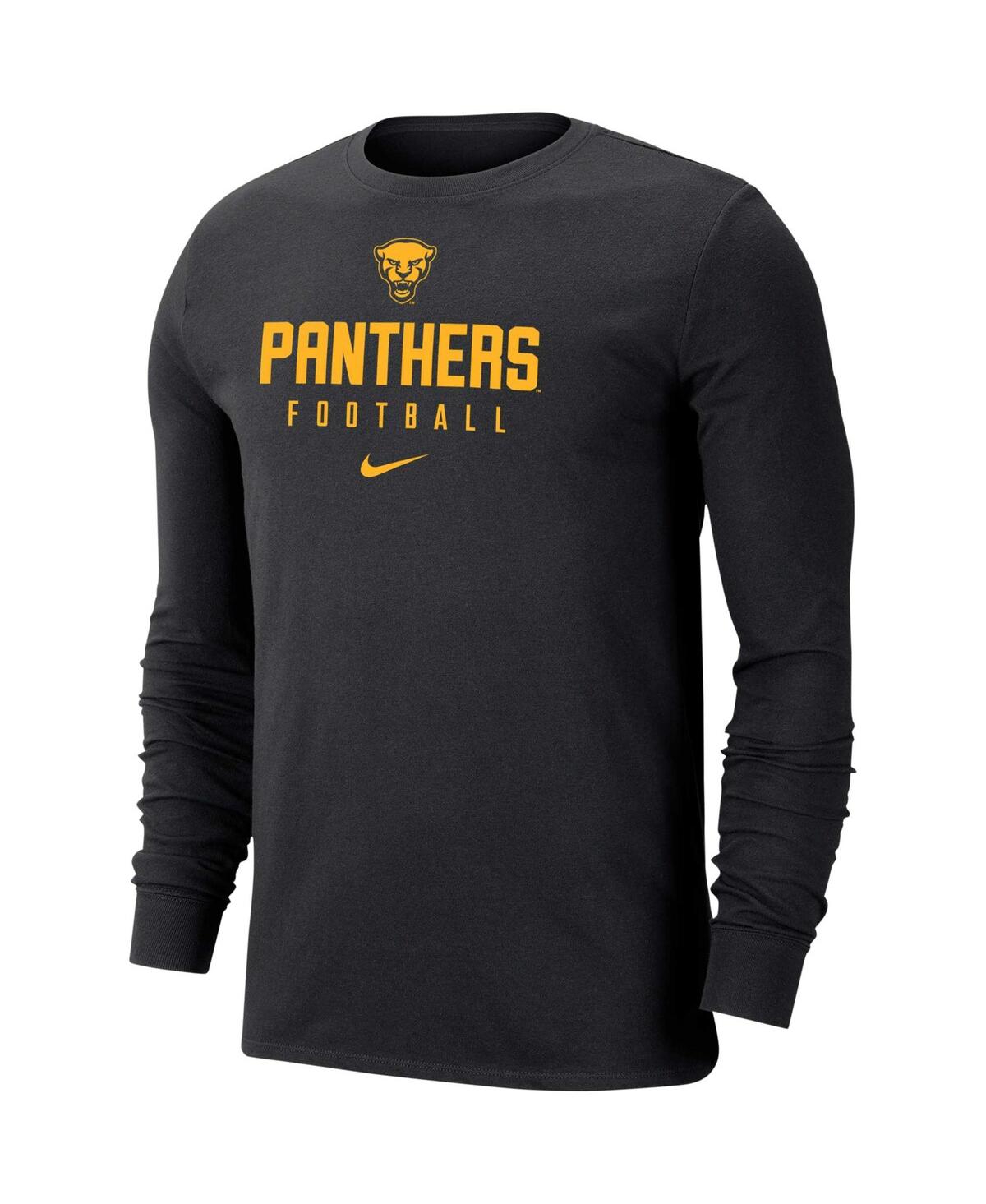 Shop Nike Men's  Black Pitt Panthers Changeover Long Sleeve T-shirt