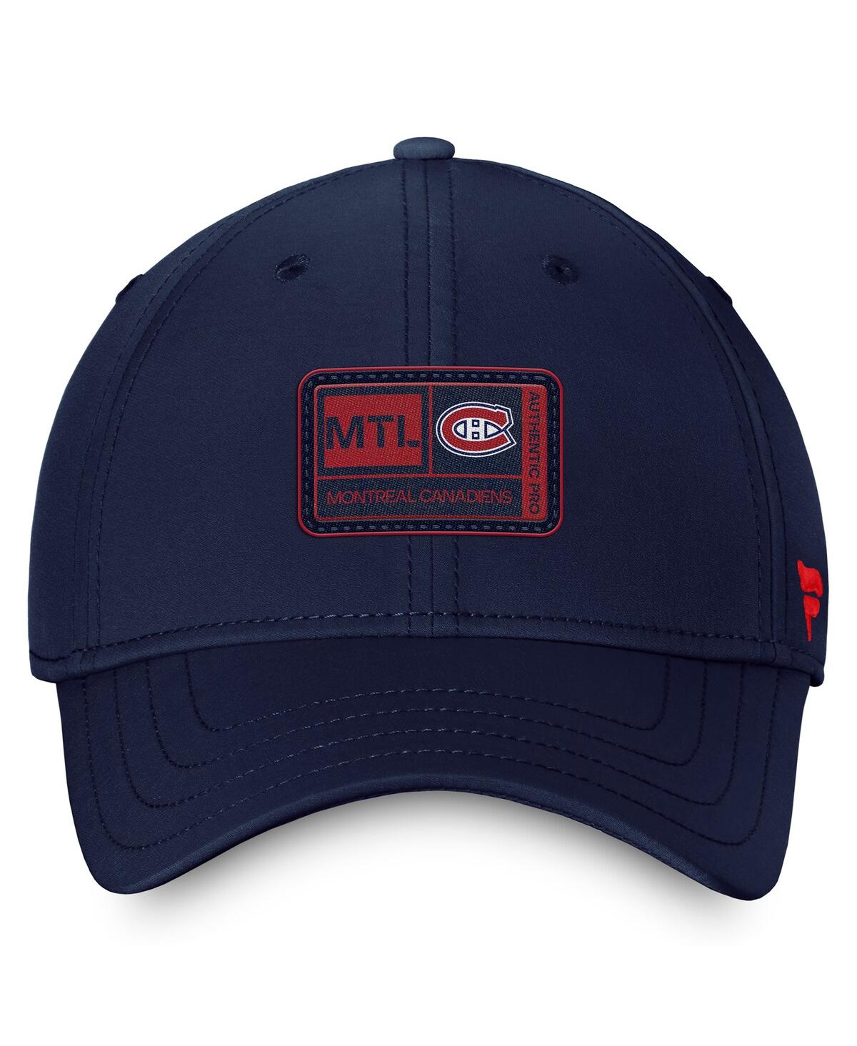 Shop Fanatics Men's  Navy Montreal Canadiens Authentic Pro Training Camp Flex Hat