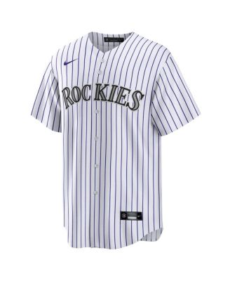 Men's Kris Bryant White, Purple Colorado Rockies Replica Player Jersey