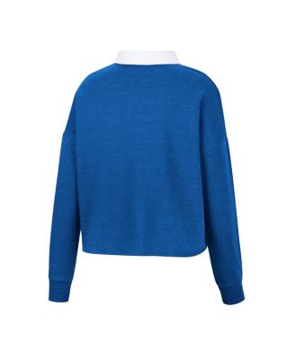 Women's Heather Royal Kentucky Wildcats I Love My Job Rugby Long Sleeve Shirt