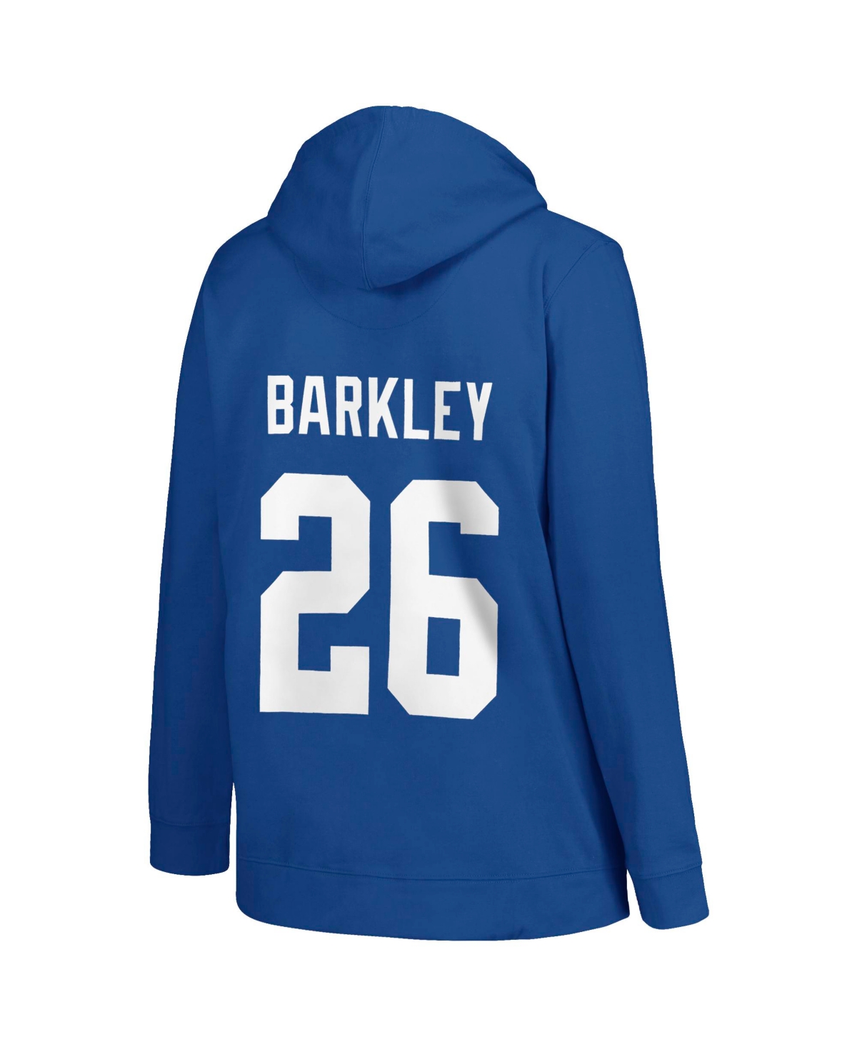 Shop Profile Women's  Saquon Barkley Royal New York Giants Plus Size Player Name And Number Pullover Hoodi
