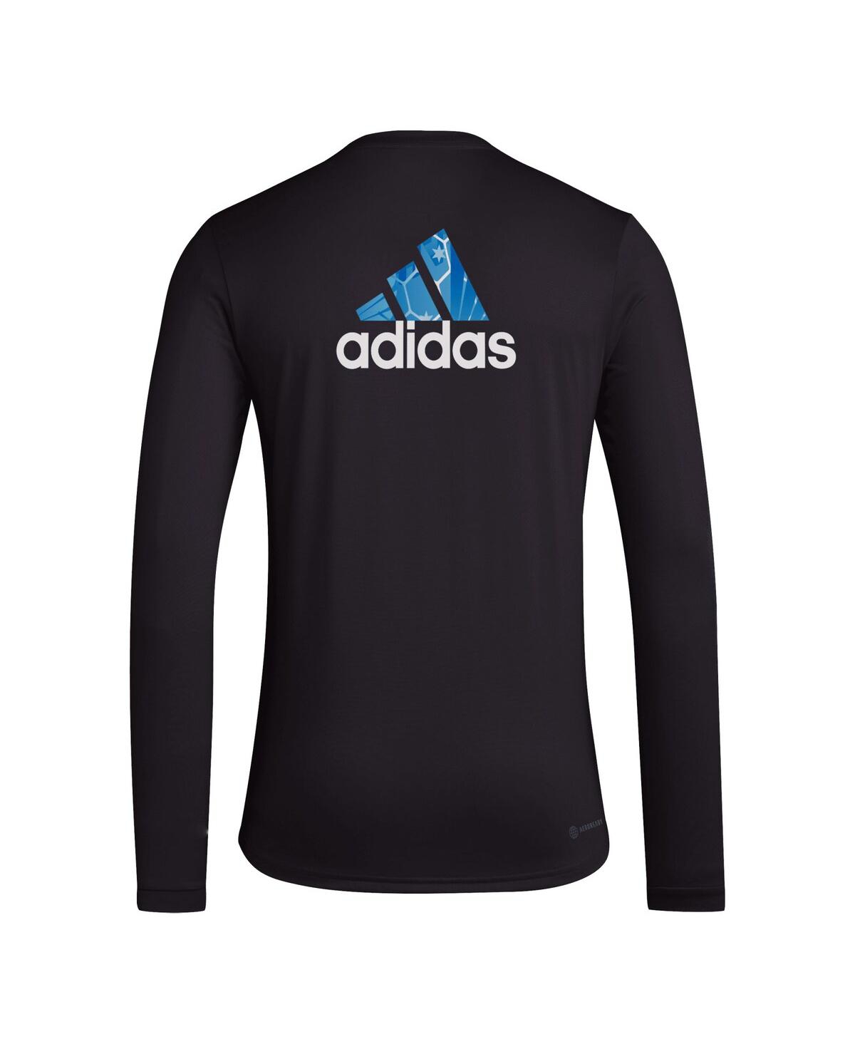 Shop Adidas Originals Men's Adidas Black Minnesota United Fc Local Pop Aeroready Long Sleeve T-shirt