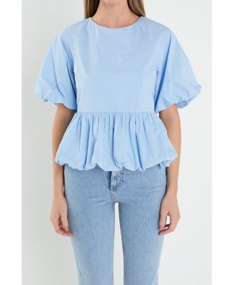 Women's Balloon Poplin Top