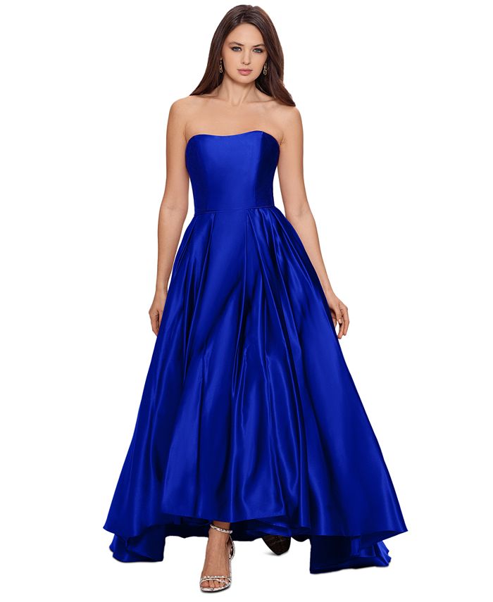 Betsy & adam beaded bodice hi low ball shop gown