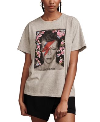 Lucky Brand - Women's Floral Bowie Graphic Boyfriend T-Shirt