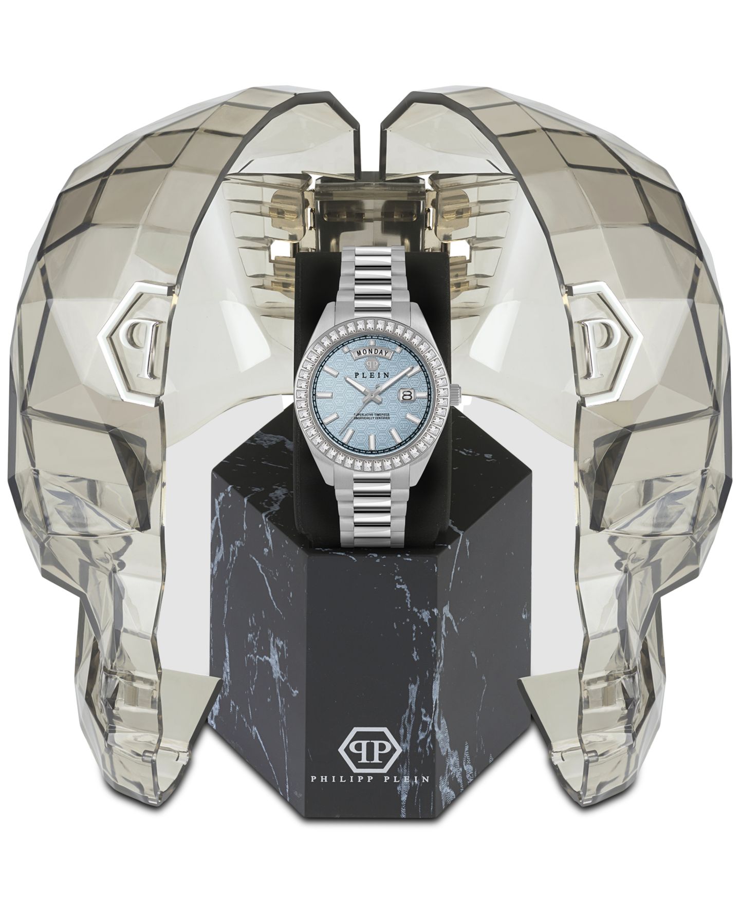 Мужские часы Philipp Plein Date Superlative Stainless Steel Bracelet Watch 42mm — фото 4