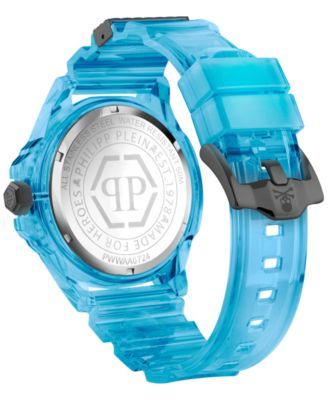 Unisex The Skull Scuba Duba Blue Silicone Strap Watch 44mm