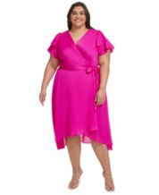 Whlbf Hot Pink Dress for Women Plus Size,Summer Dresses Discounts