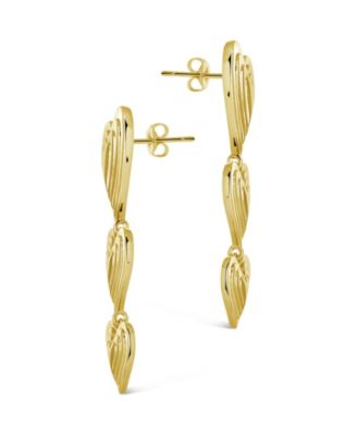 Silver-Tone or Gold-Tone Beating Heart Drop Studs