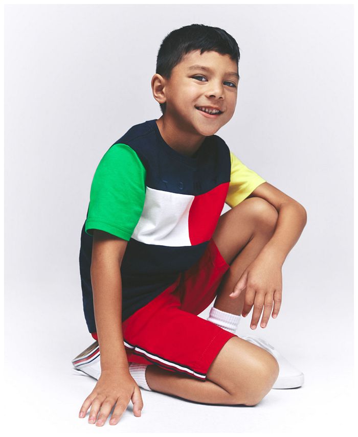 Tommy Hilfiger Little Boys Signature Stripe Pull-On Shorts - Macy's