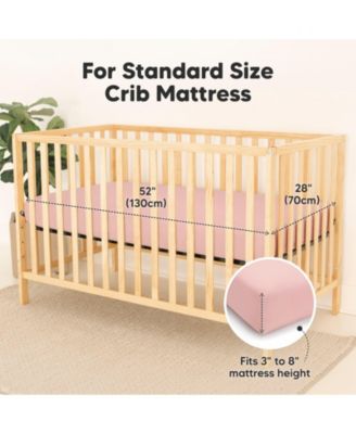 Waterproof Crib Sheets for Boys, Girls, 2pk Baby Fitted Crib Sheet, Waterproof Crib Mattress Protector Sheets