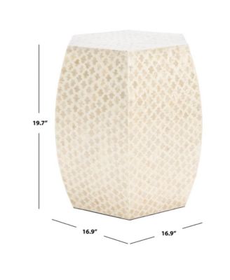 Rylie Accent Table – 1 Pc, MDF & Capiz Shell, Hexagon Shape, Lacquer Finish, No Assembly, Modern Glam Furniture