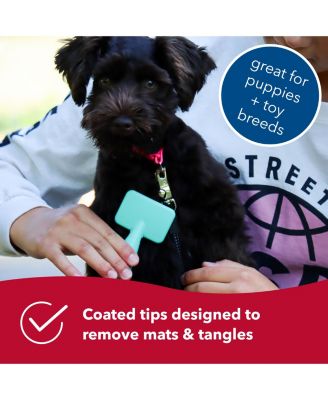 Li'l Pals by Dog Grooming Bundle - De-Matting Comb, Double-Sided Comb & Slicker Brush with Coated Tips