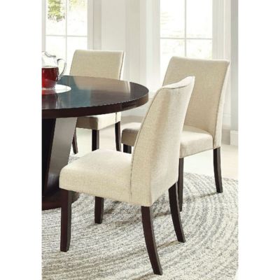 Ivory Fabric Dining Chairs, Set of 2